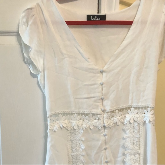Lulu’s White Mini Dress Size Small NWT - Picture 6 of 9